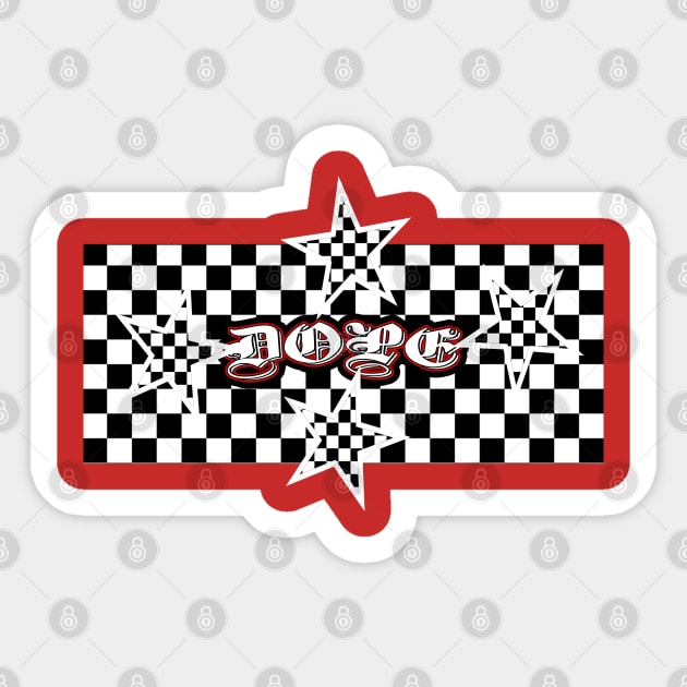 Dope Checker Star Sticker by GLStyleDesigns